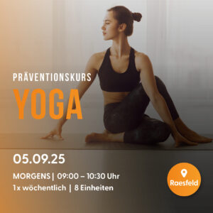 Präventionskurs Yoga - Morgens - Raesfeld - 05.09. - 31.10.2025
