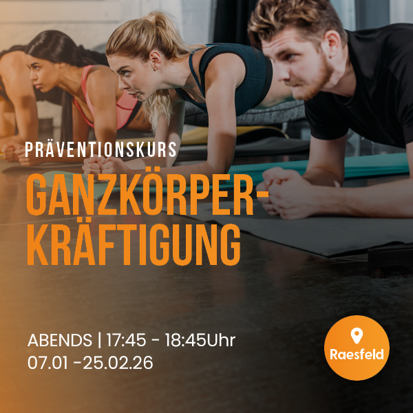 Präventive Ganzkörperkräftigung für Erwachsene - Abends - Raesfeld ab dem 07.01.2026