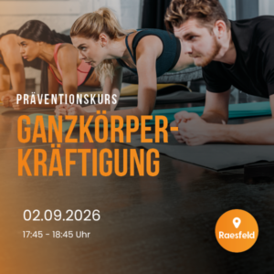 Präventive Ganzkörperkräftigung für Erwachsene | 02.09.26 | Raesfeld | Abends