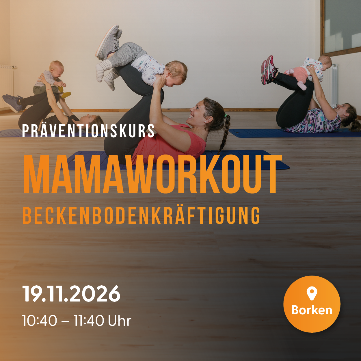 Präventionskurs | MamaWORKOUT Beckenbodenkräftigung | 19.11.2026 | Borken